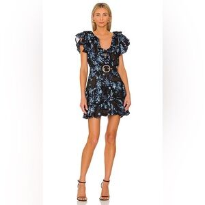 Elliatt Collation Dress in Navy & Black size small from revolve